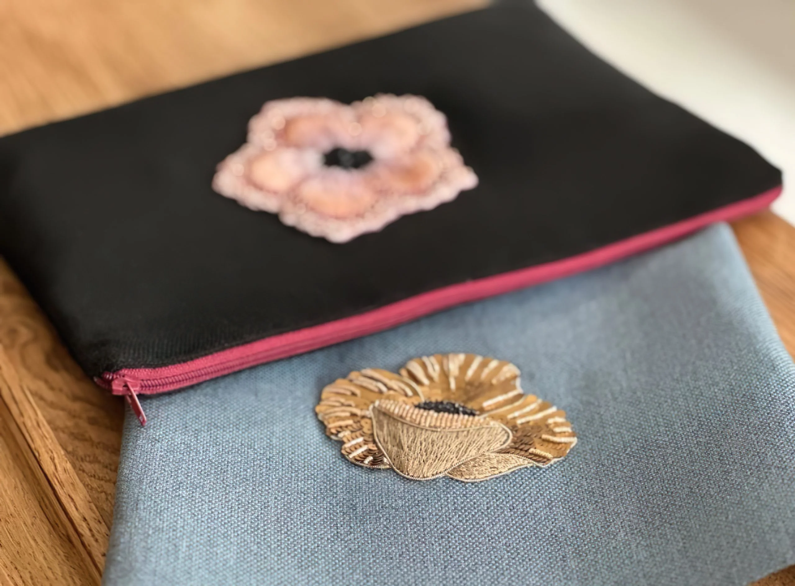 celicyous duo pochettes brodees