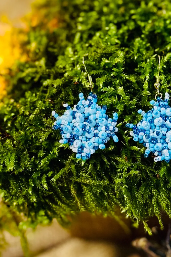 boucles d'oreilles pendantes aurae bleu