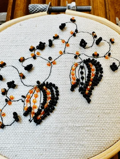 broderie de perles physalis
